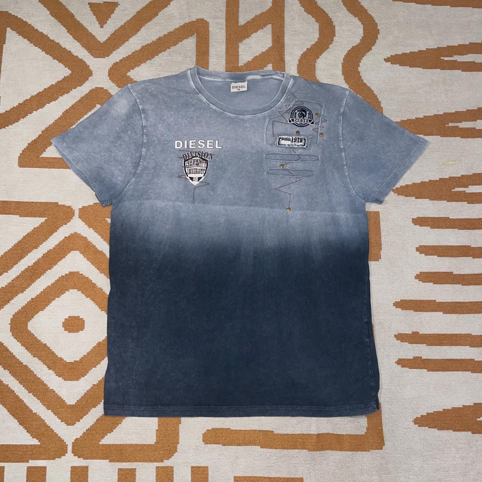 Diesel Diesel 00s Embroidered Dyed T-Shirt 3XL Size US XL / EU 56 / 4 - 1 Thumbnail