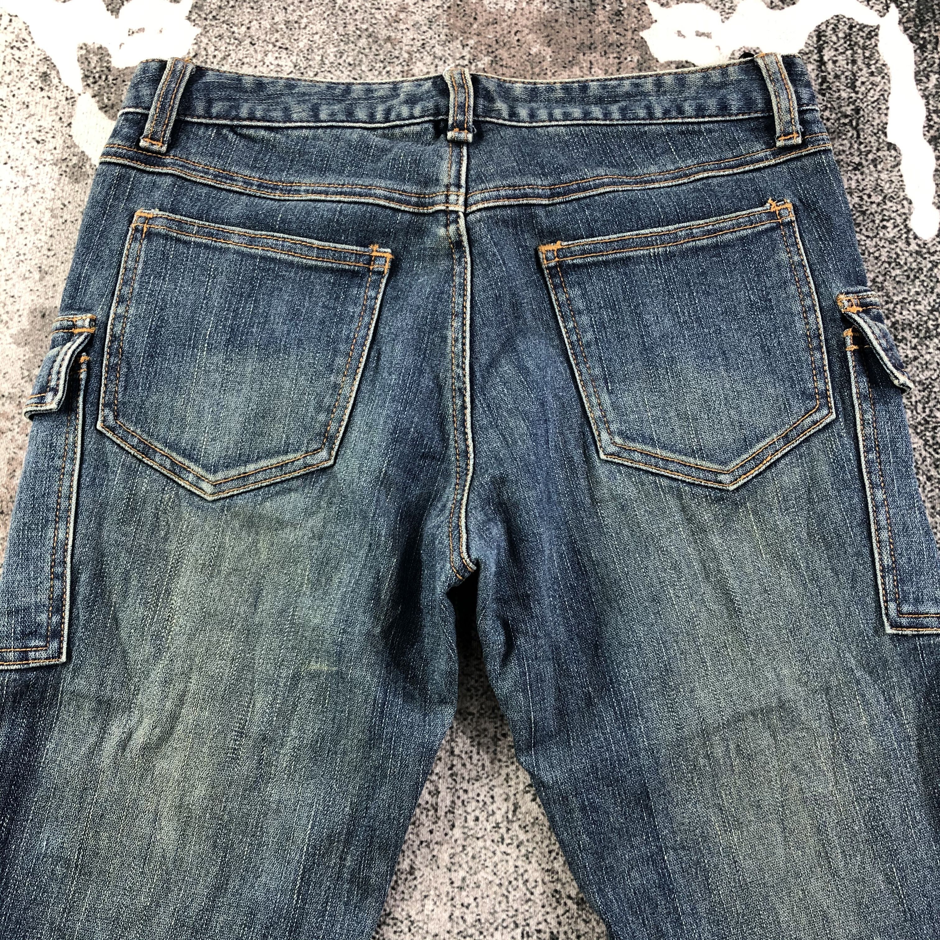 Japanese Brand Jouer Aux Eches Jeans Multipocket Flare Denim KJ1664 Size US 26 / EU 42 - 4 Thumbnail
