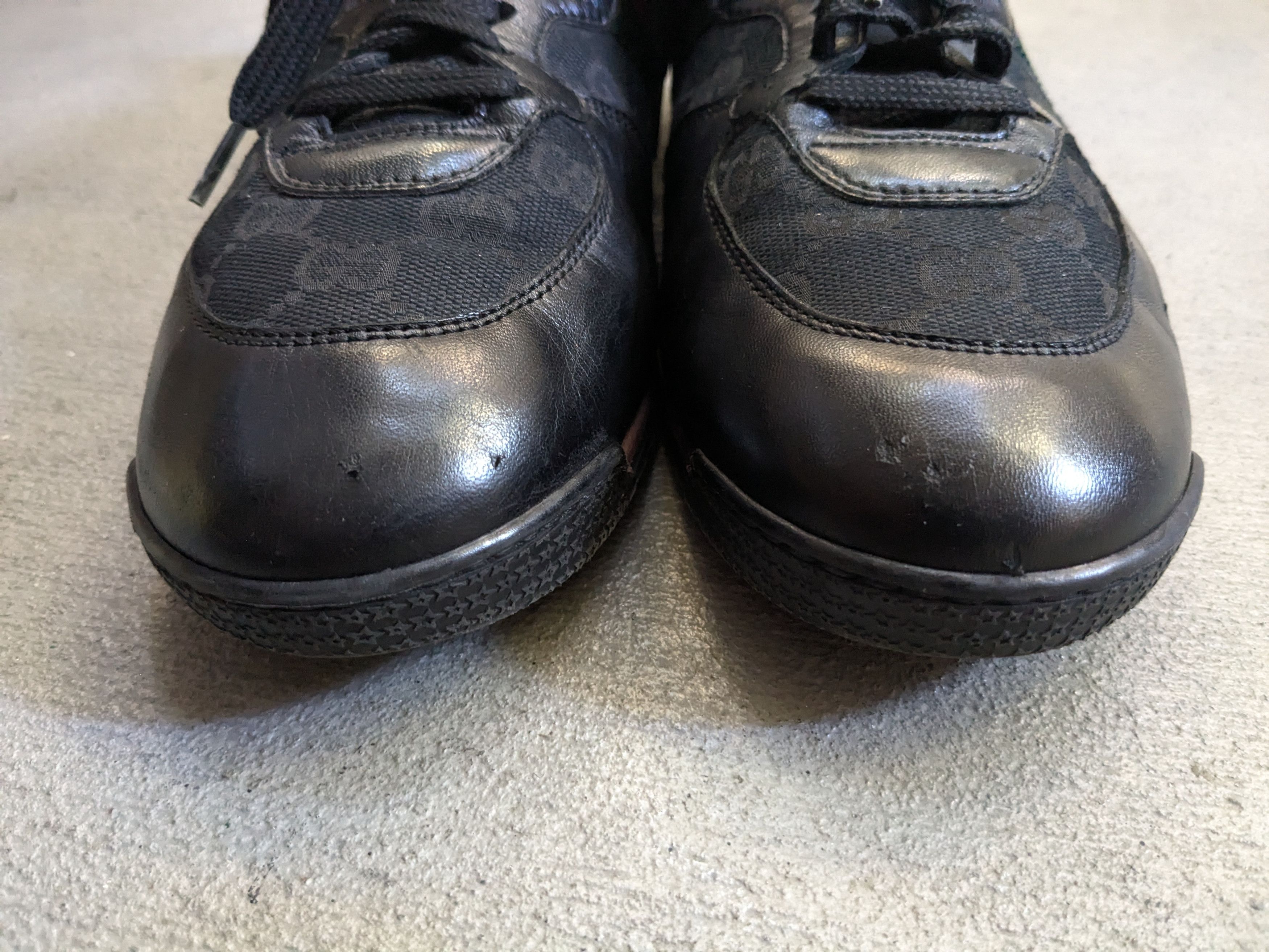 Gucci Gucci Guccissima Sneakers 9.5 Black Monogram Leather Size US 9.5 / EU 42-43 - 3 Thumbnail