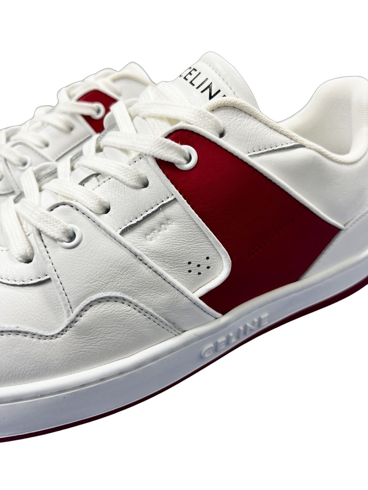 Celine Celine Ct-04 Leather Sneaker Red White Lace Size US 10 / EU 43 - 3 Thumbnail