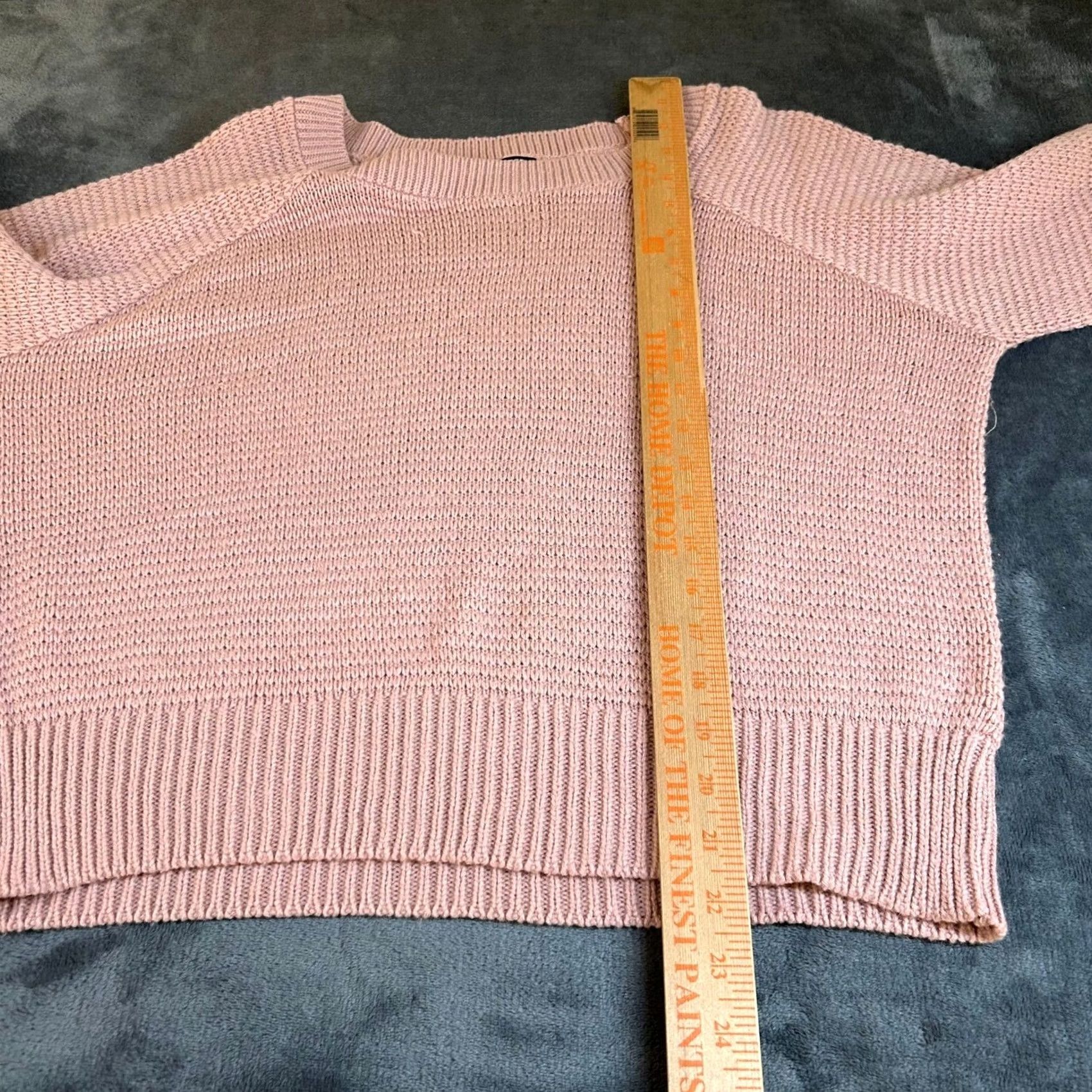 Express Express Shaker Knit Sweater Womens Small Pink Relaxed Raglan Sleeve Size S / US 4 / IT 40 - 7 Thumbnail