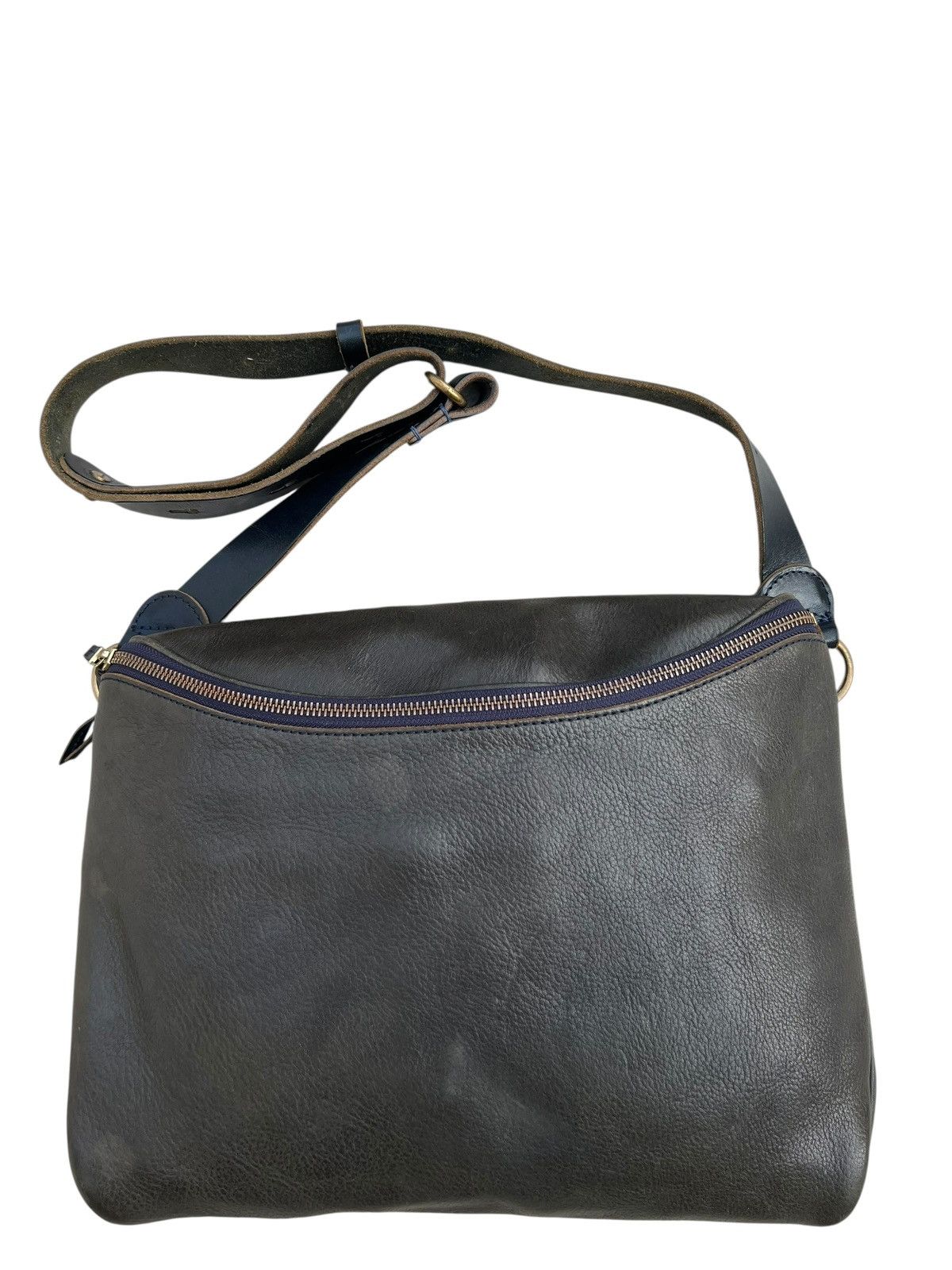 Freewheelers SLOW Japan Patina Olive Green Leather Messenger Bag Size ONE SIZE - 8 Thumbnail