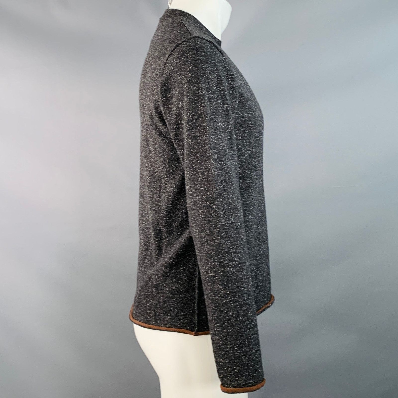 Paul Smith Size S Charcoal Grey Black Wool Silk Crew Neck Pullover Size US S / EU 44-46 / 1 - 2 Thumbnail