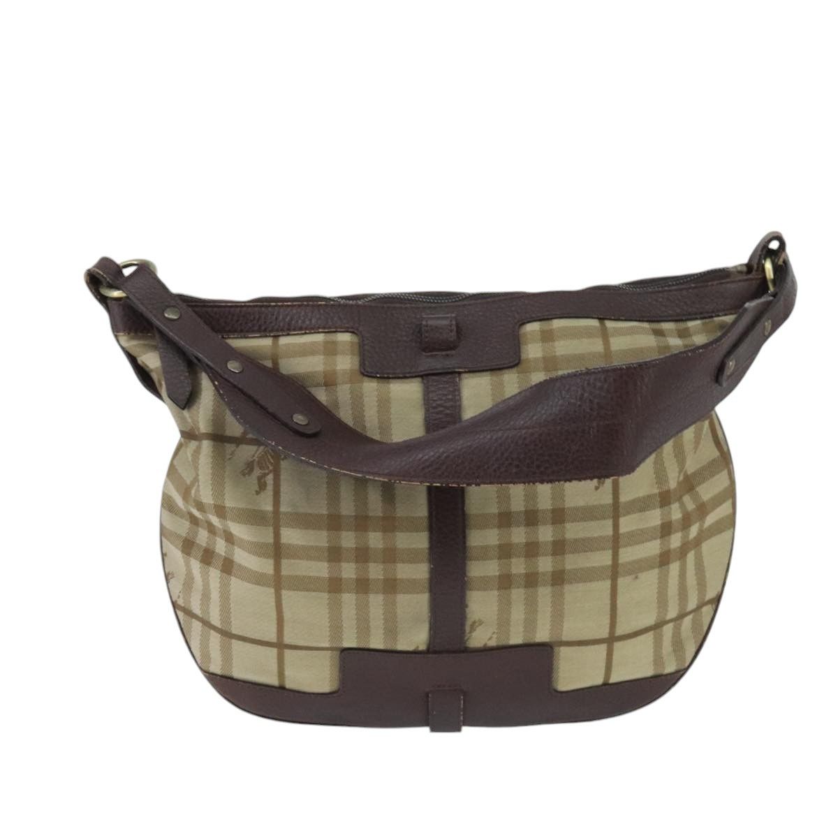 Burberry Nova Check Beige Canvas Shoulder Bag (Pre-Owned) Size ONE SIZE - 1 Thumbnail