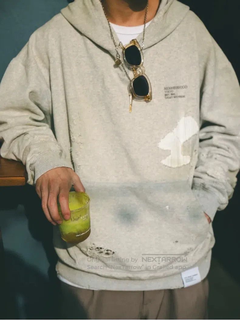 Neighborhood Neighborhood Destroyed and Aged Hoodie, Sweater, Size XL Size US XL / EU 56 / 4 - 2 Thumbnail