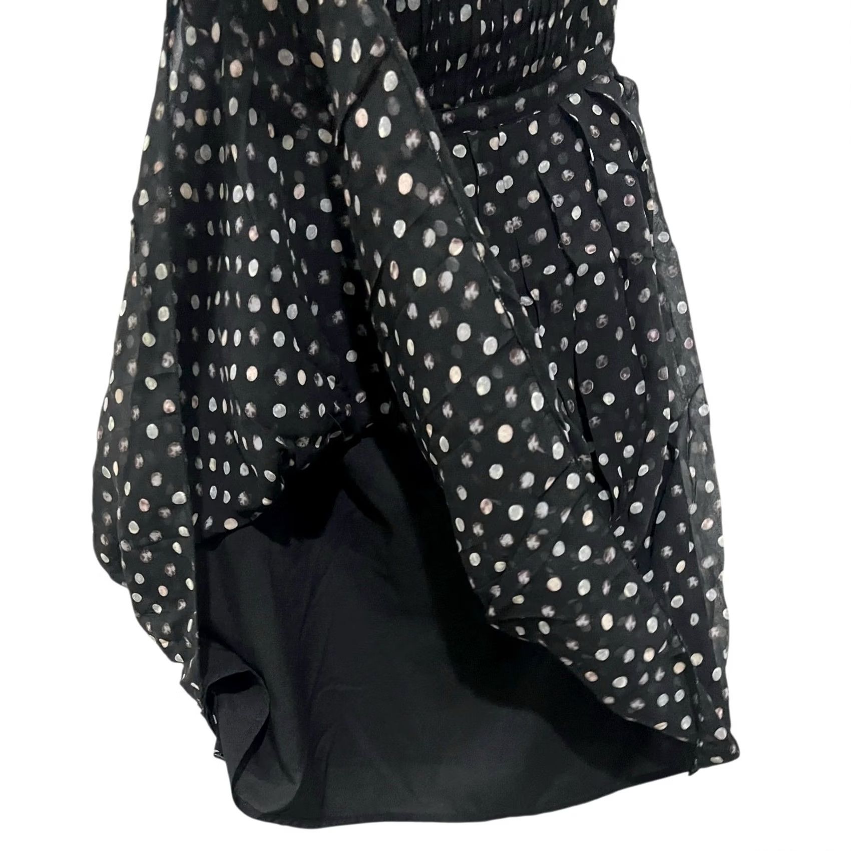 Vintage Broadway & Broome Silk Dress Strapless Black White Polka Dots Mini Women’s Sz 2 L Sleeveless Dress 100% Silk Party Cocktail Formal Womens Size L / US 10 / IT 46 - 5 Thumbnail