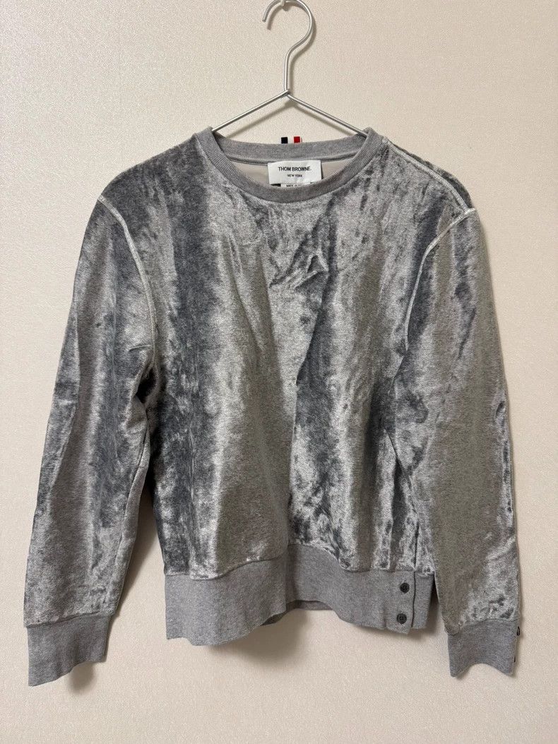 Thom Browne Thom Browne Bright grey fleece hoodie Size S / US 4 / IT 40 - 1 Thumbnail