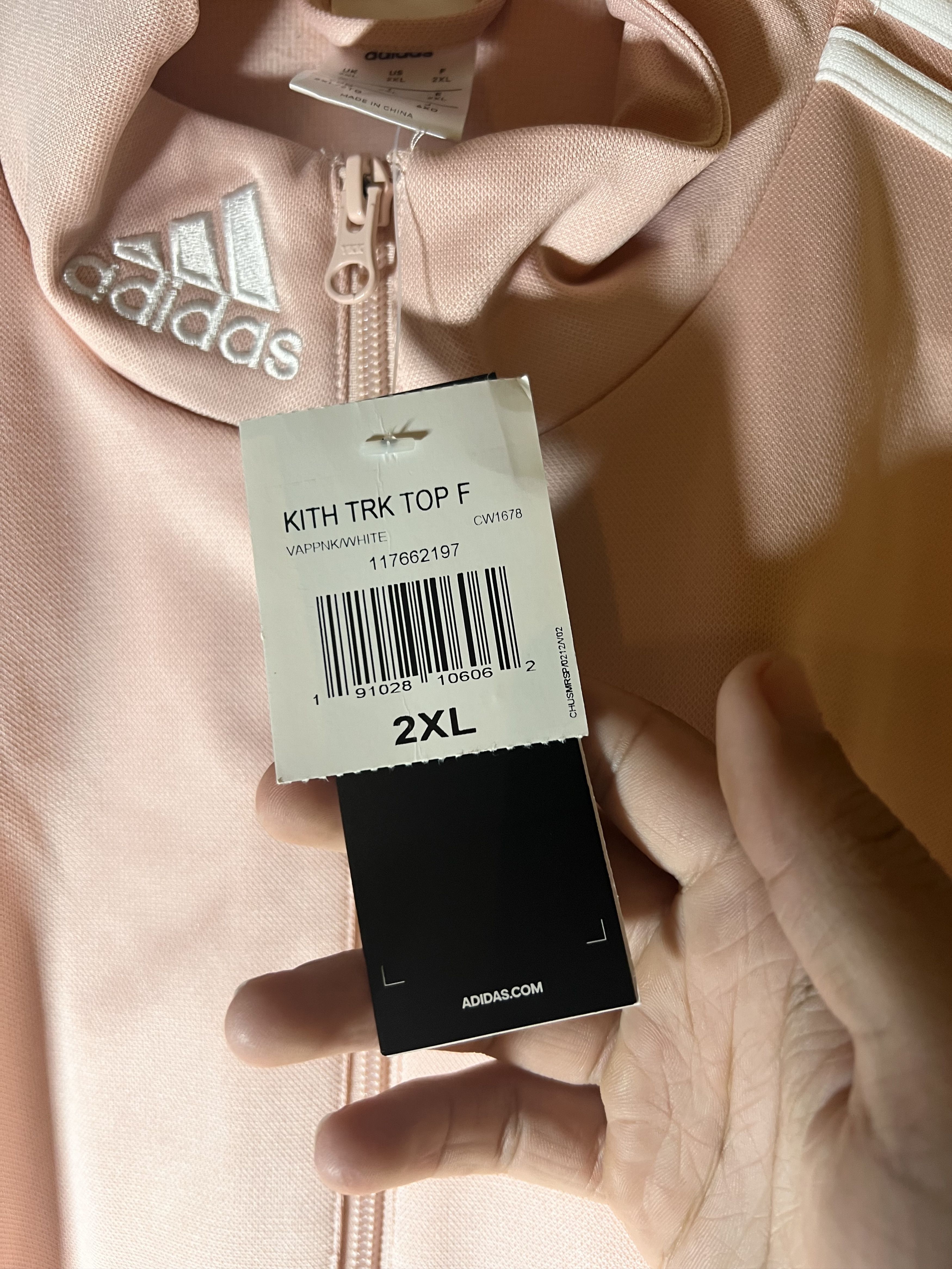 Adidas × Kith ADIDAS X KITH TRACK TOP JACKET VAPOR PINK WHITE SZ 2XL Size US XXL / EU 58 / 5 - 3 Thumbnail