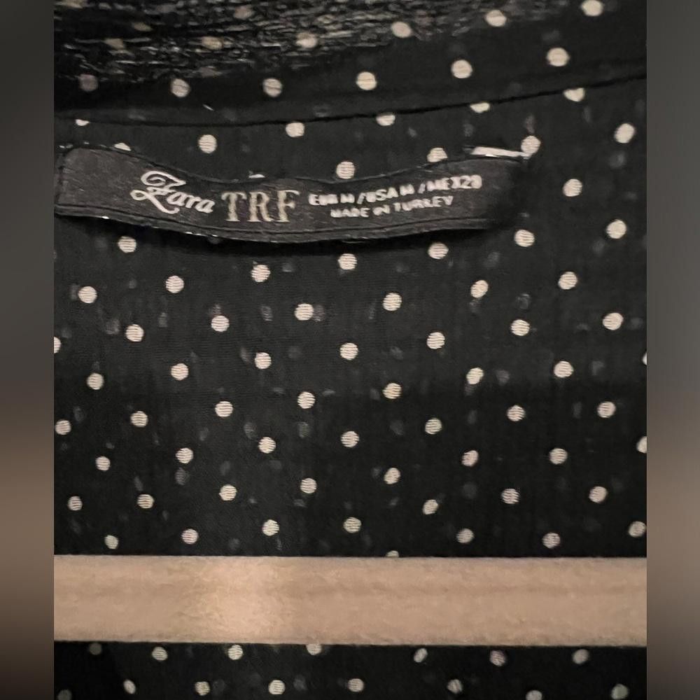Zara Zara TRF Black & White Polka Dot Sheer Blouse Size M / US 6-8 / IT 42-44 - 4 Thumbnail