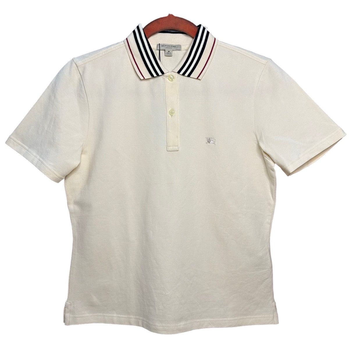 image of Burberry Polo Shirt in Cream, Women's (Size Medium)
