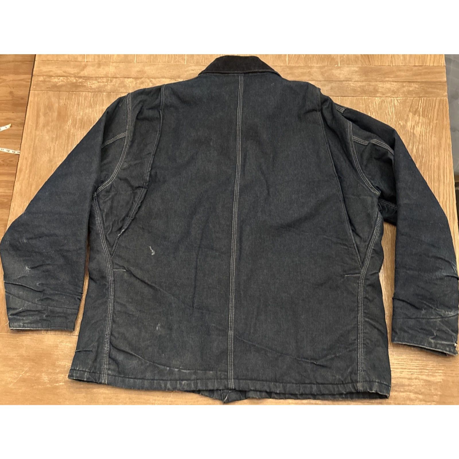 Carhartt VINTAGE Carhartt Coverall Jacket Denim Workwear 80s USA Adult XL Blue Mens Size US 36 / EU 52 - 7 Thumbnail