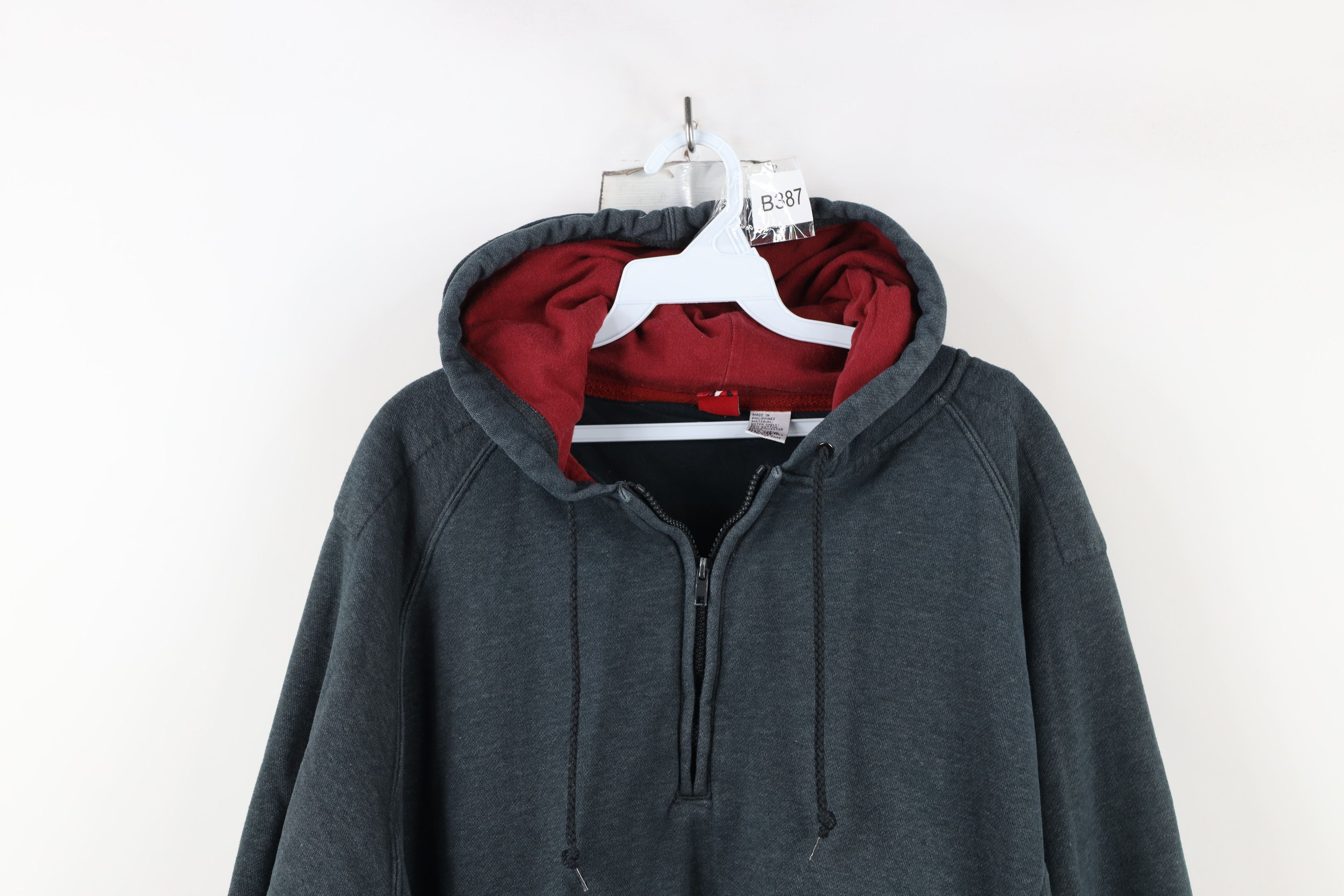 Marlboro × Vintage Vintage 90s Marlboro Blank Double Wall Boxy Fit Hoodie Gray Size US M / EU 48-50 / 2 - 2 Thumbnail