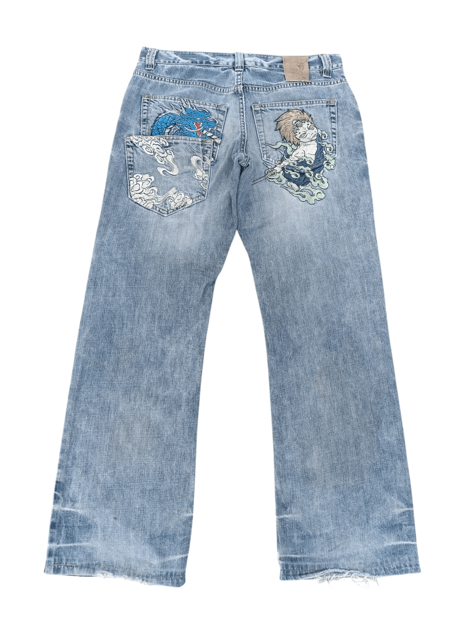Japanese Brand Japanese Brand JIZO Distressed Embroidery Rare Design E189 Size US 33 - 12 Thumbnail