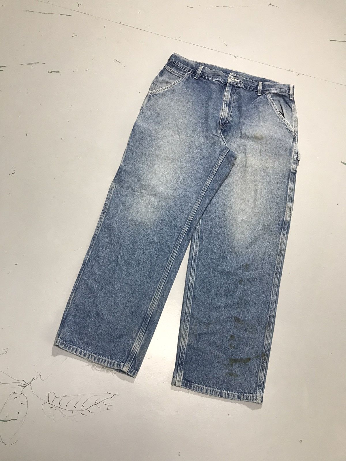Carhartt Vintage Carhartt B13 DST carpenter workwear Size US 34 / EU 50 - 3 Thumbnail