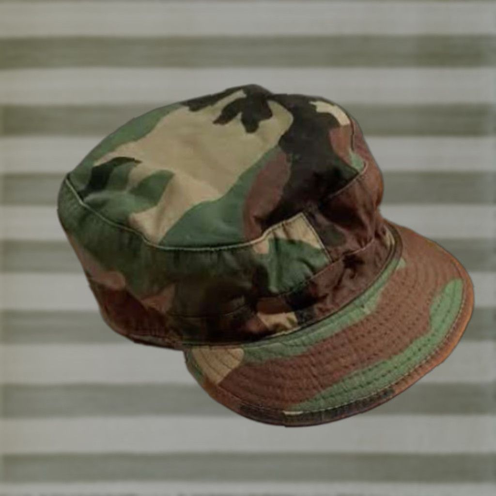 Vintage Military Camouflage Fishing Field Hat 7 3/4 Insulated Ear Flaps Mens Camouflage Cotton Baseball Cap Size ONE SIZE - 1 Thumbnail