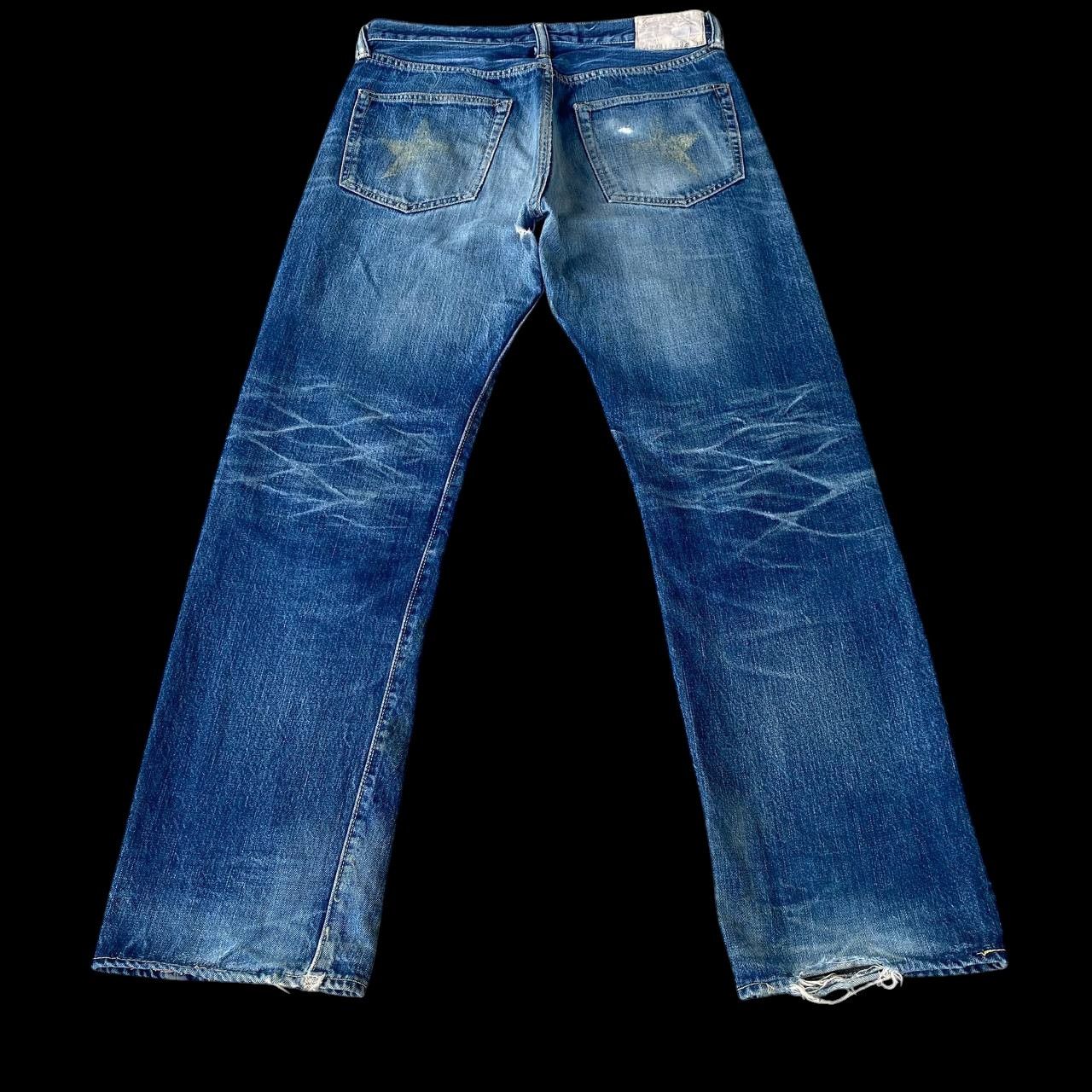 Sugar Cane Vintage Sugar Cane Lot 902 Selvedge Grunge Frayed StarPrint Size US 31 - 15 Thumbnail