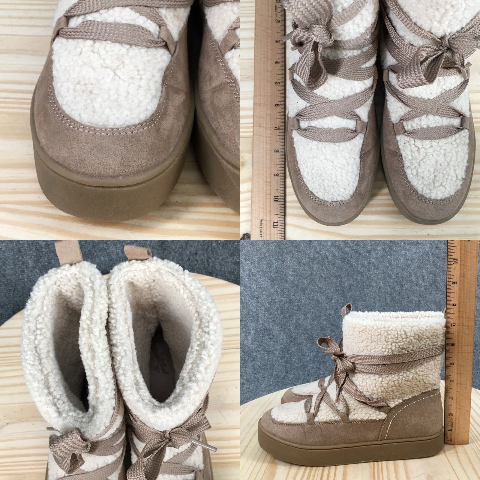 Vintage Universal Thread Winter Boots Women 8.5 Brown Birgitte Laced Up Comfort Faux Fur Boots Size US 9 / IT 39 - 8 Thumbnail