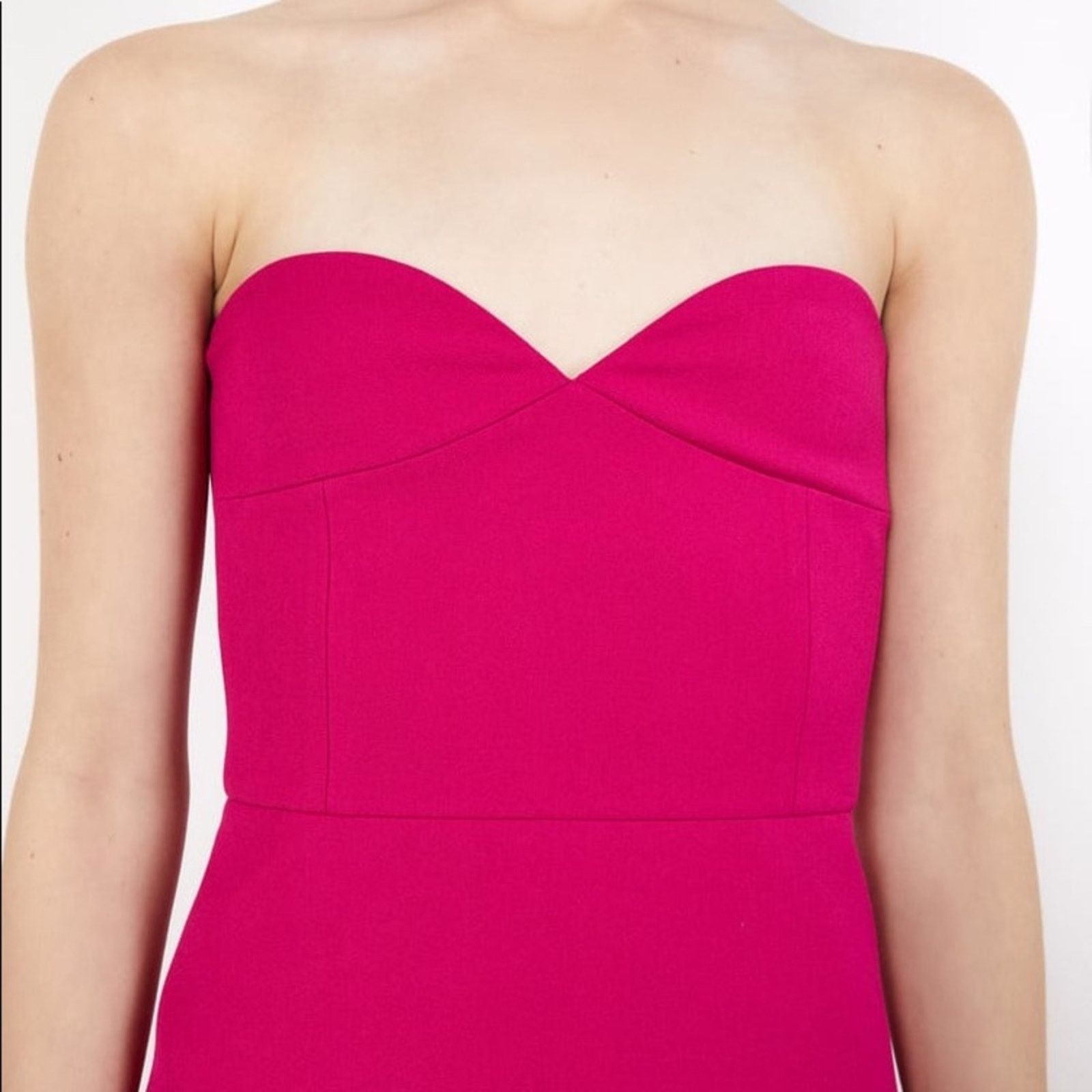 Zara ZARA BLOGGER FAVORITE BUSTIER MIDI DRESS FUCHSIA Size XS / US 0-2 / IT 36-38 - 13 Thumbnail