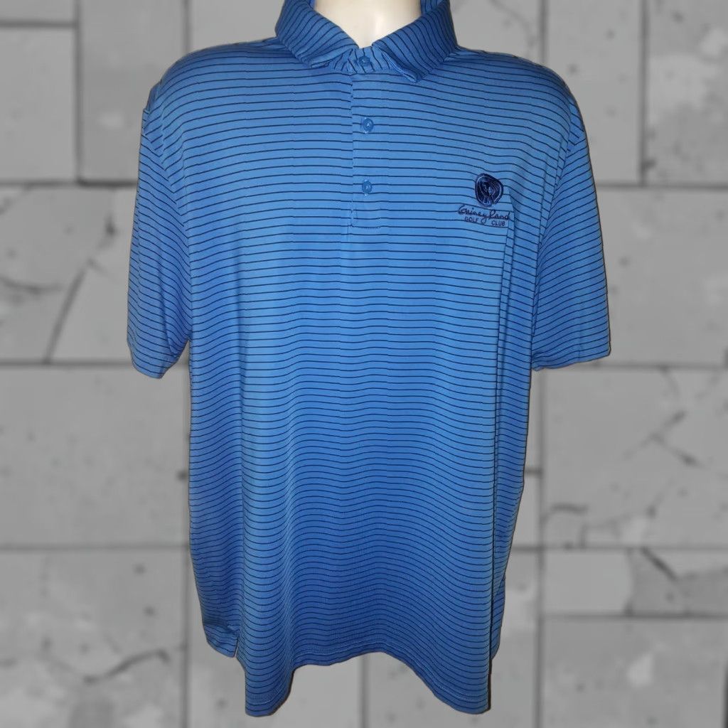 Under Armour UNDER ARMOUR HeatGear Golf Polo Blue Striped Mens 2XL Size US XXL / EU 58 / 5 - 1 Thumbnail