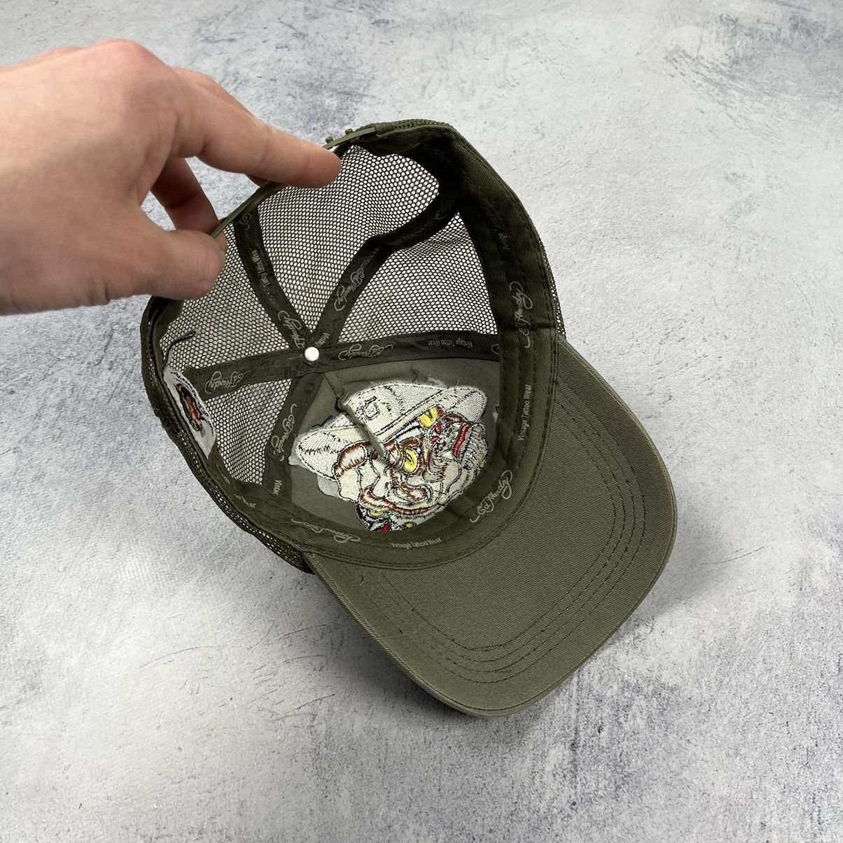 Ed Hardy Vintage Ed hardy bulldog big logo y2k trucker cap 90’s Size ONE SIZE - 12 Thumbnail