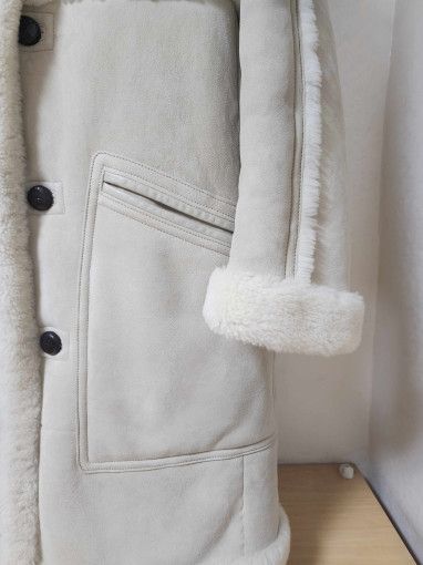 Tom Ford o1sm1stk0824 Suede Shearling Low Cut Single Mustang Coat Size US L / EU 52-54 / 3 - 3 Thumbnail
