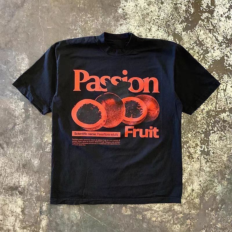 Vintage Black washed vintage passion fruit print t-shirt Size US M / EU 48-50 / 2 - 1 Thumbnail