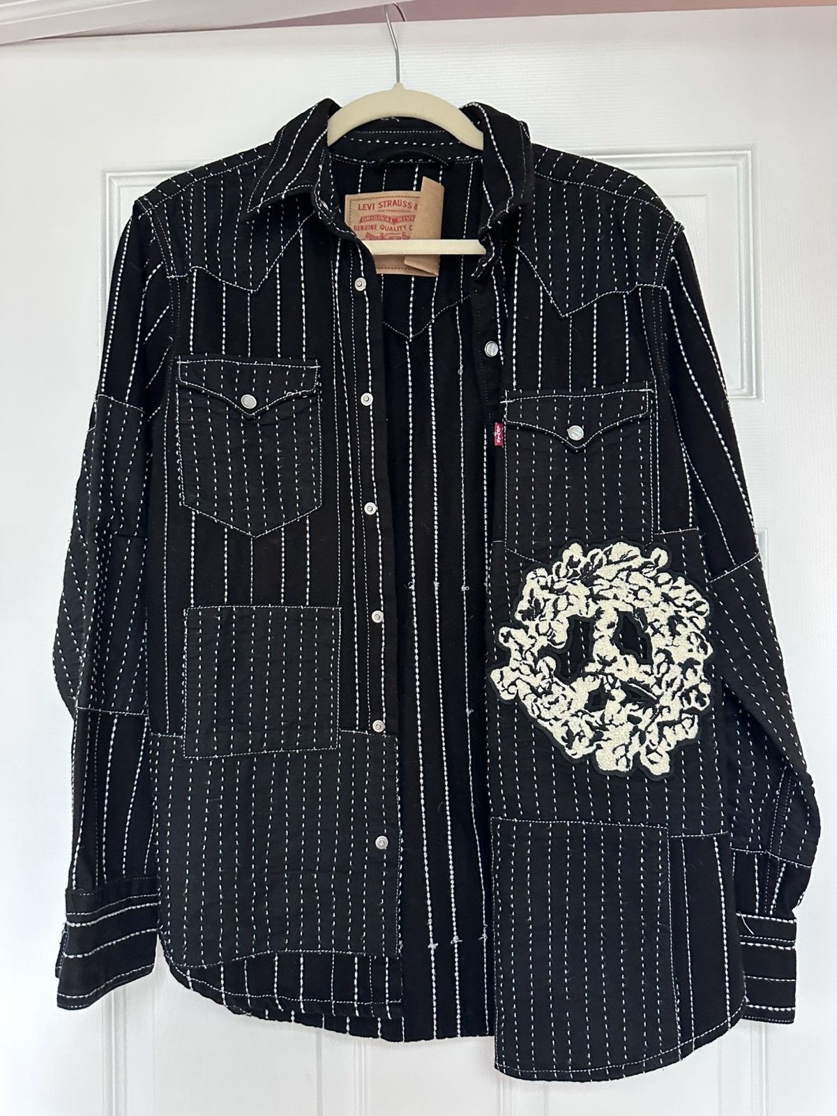 DENIM TEARS × Levi's Denim Tears x Levis Peace Wreath Western Shirt Size US S / EU 44-46 / 1 - 1 Thumbnail