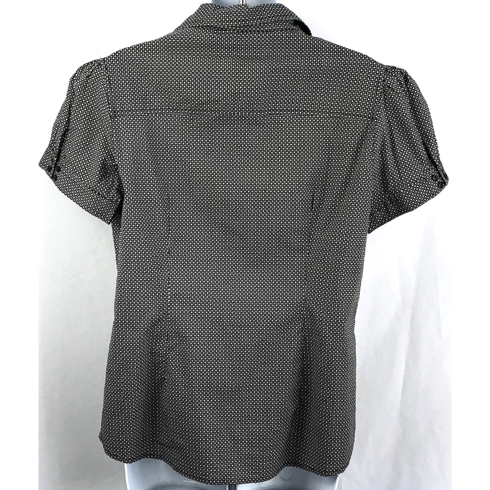 Vintage Cato Top Blouse S Black Polka Dot Short Puff Sleeve Boho Grunge Fairy Shirt Womens Size S / US 4 / IT 40 - 3 Thumbnail