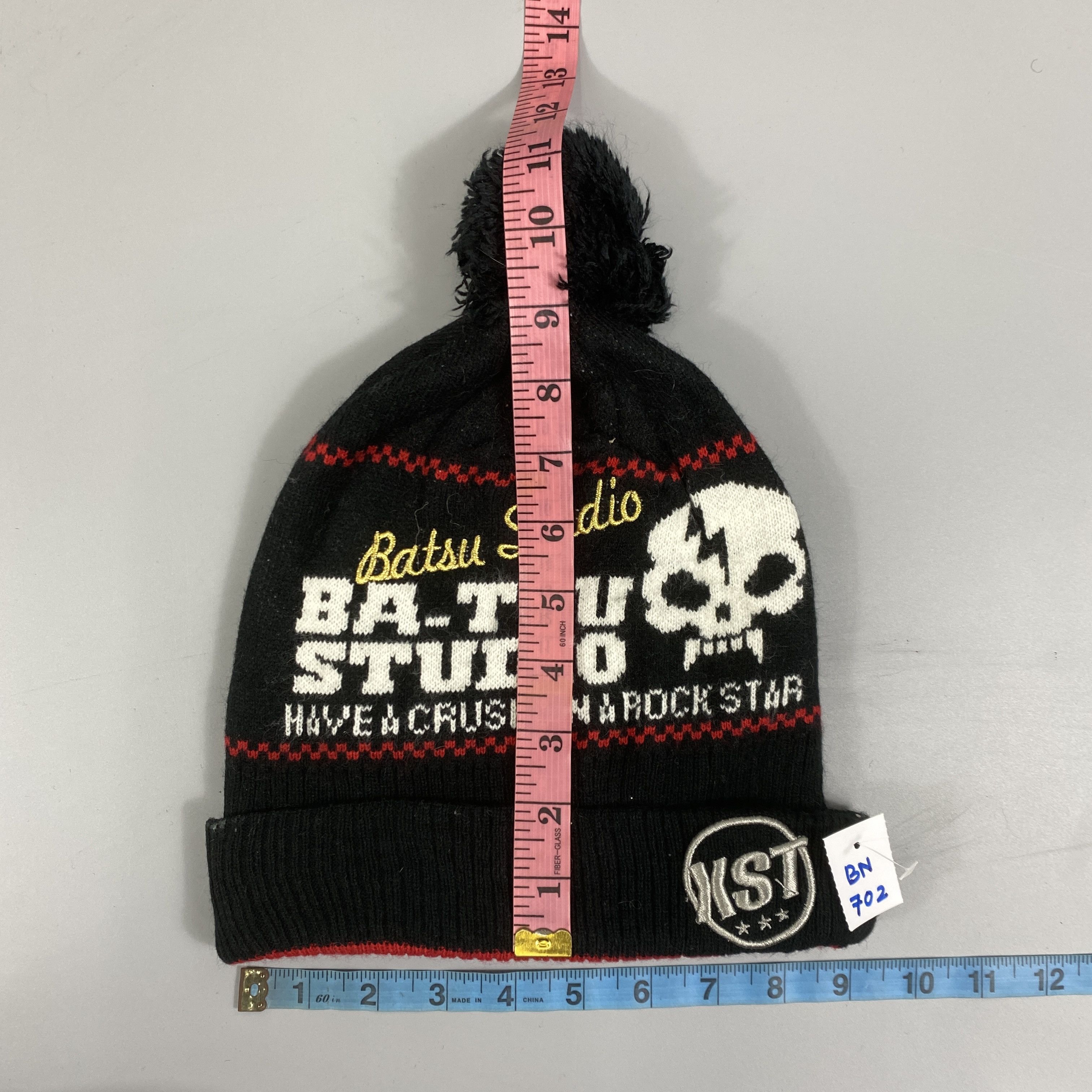 Japanese Brand Batsu Studio Have A crush on A Rock Star Pom Pom Hat-BN702 Size ONE SIZE - 6 Thumbnail