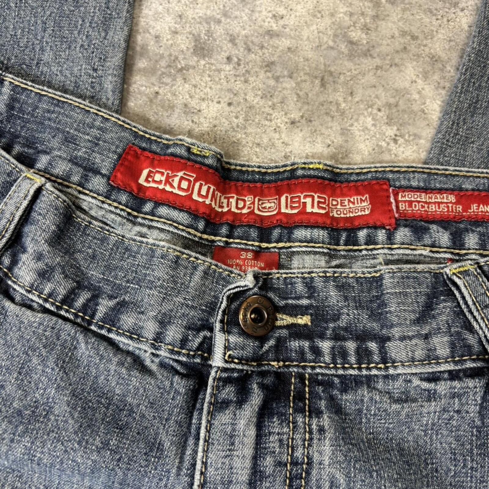 Ecko Unltd. Ecko Unltd Y2K Wide Leg Baggy Gothic Alternative Jeans Size US 38 / EU 54 - 7 Thumbnail