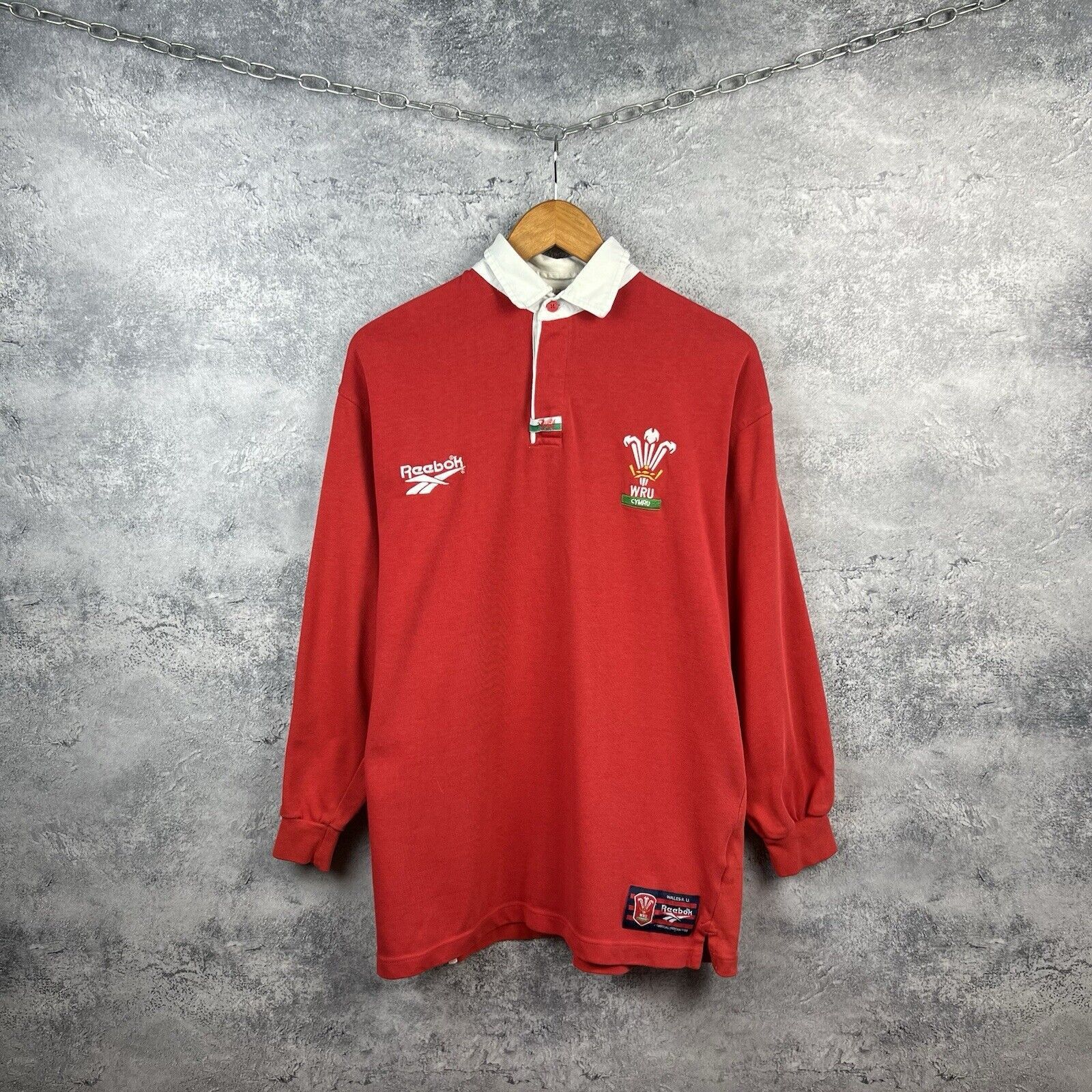 Reebok Wales Cymru Vintage Rugby 1996/1998 Men's Size M