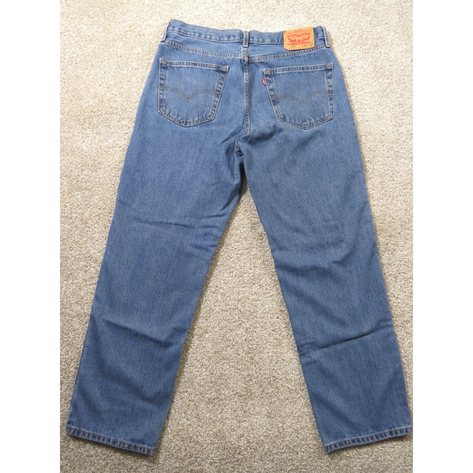 Levi's VINTAGE Levi's 550 Jeans Denim Straight Regular Fit 35x30 Blue Men Size US 35 - 7 Thumbnail
