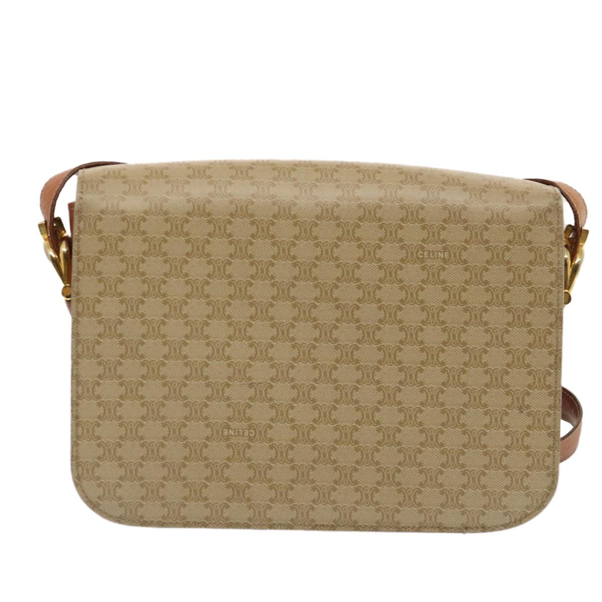 Celine CELINE Macadam Canvas Shoulder Bag Beige Size ONE SIZE - 2 Thumbnail