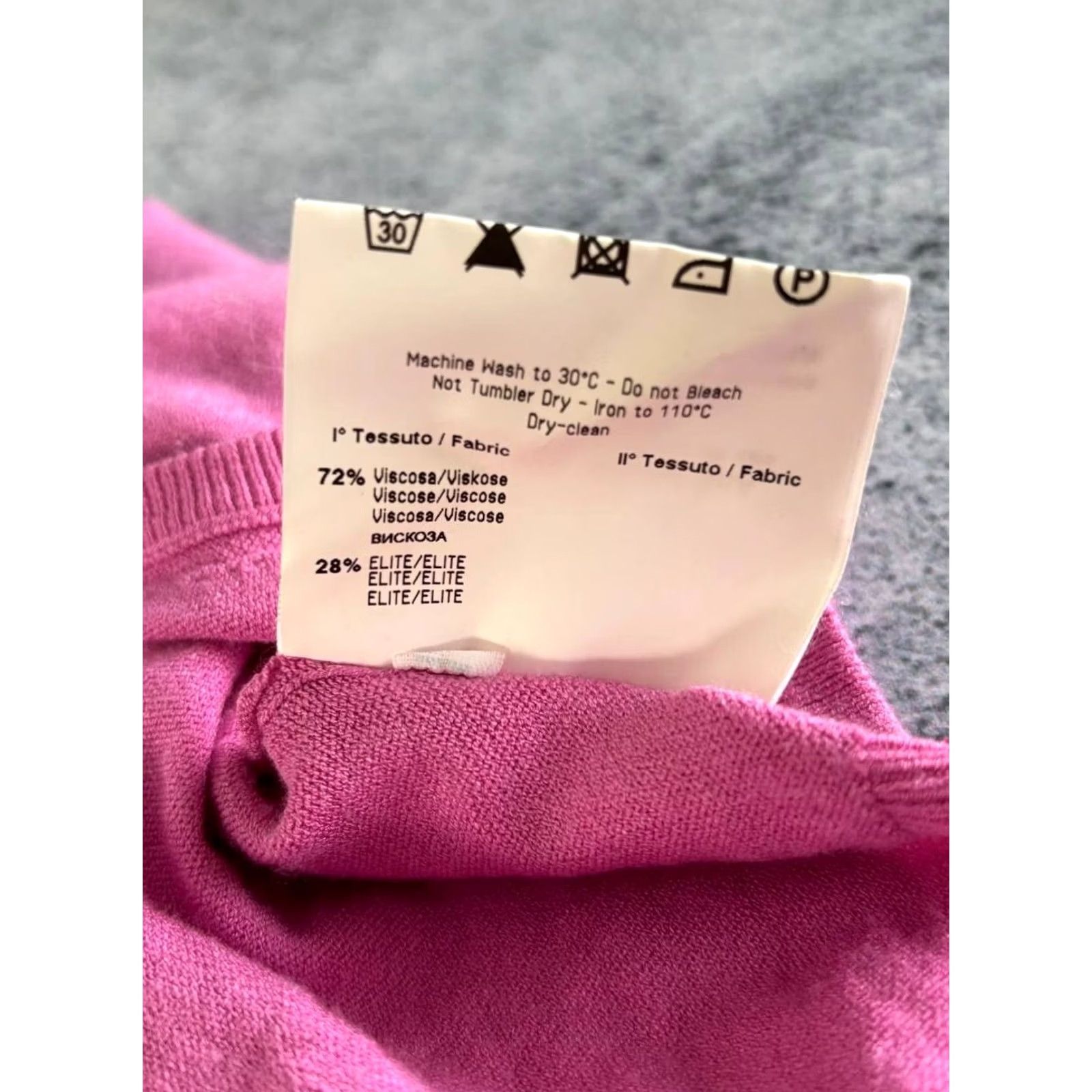 Versace Versus Versace Pink Blouse Shirt Small Women's Cropped Viscose Logo 90s Style Size S / US 4 / IT 40 - 8 Thumbnail