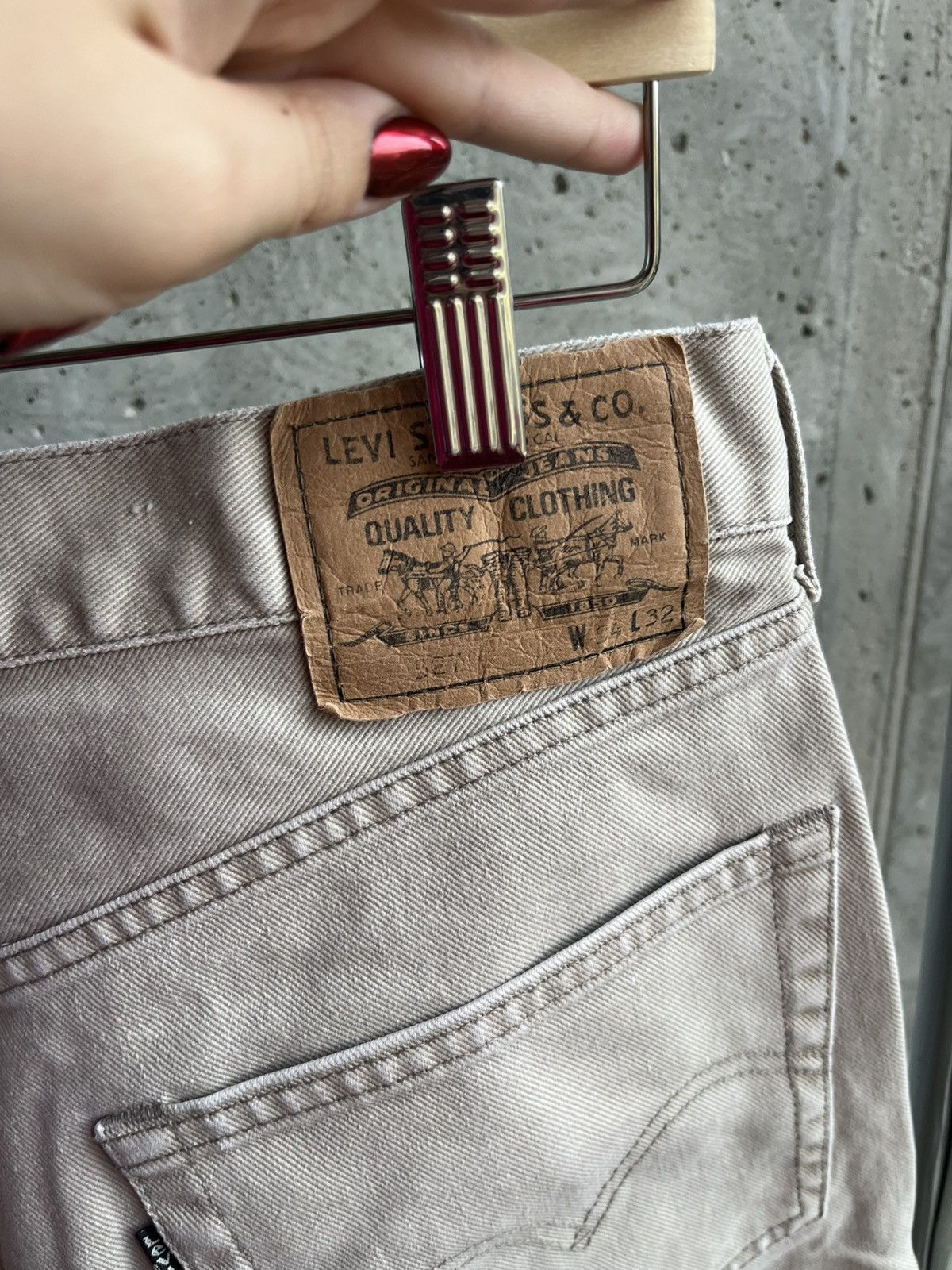 Levi's Levi's Vintage Light Beige Black Tab 527 Jeans Size US 34 / EU 50 - 3 Thumbnail