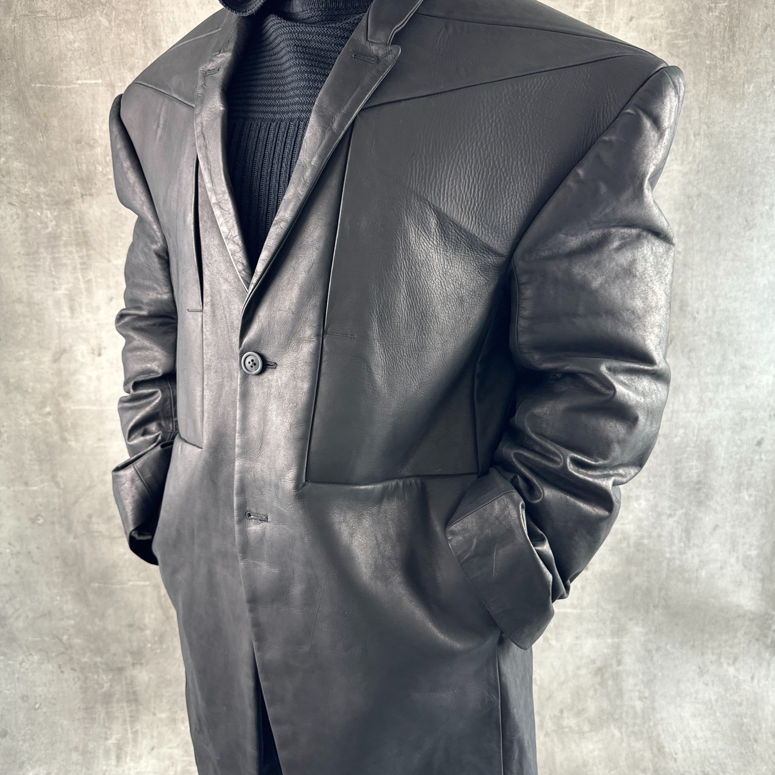 Rick Owens RICK OWENS FW23 Luxor Leather Jumbo Tatlin Coat Size US M / EU 48-50 / 2 - 7 Thumbnail
