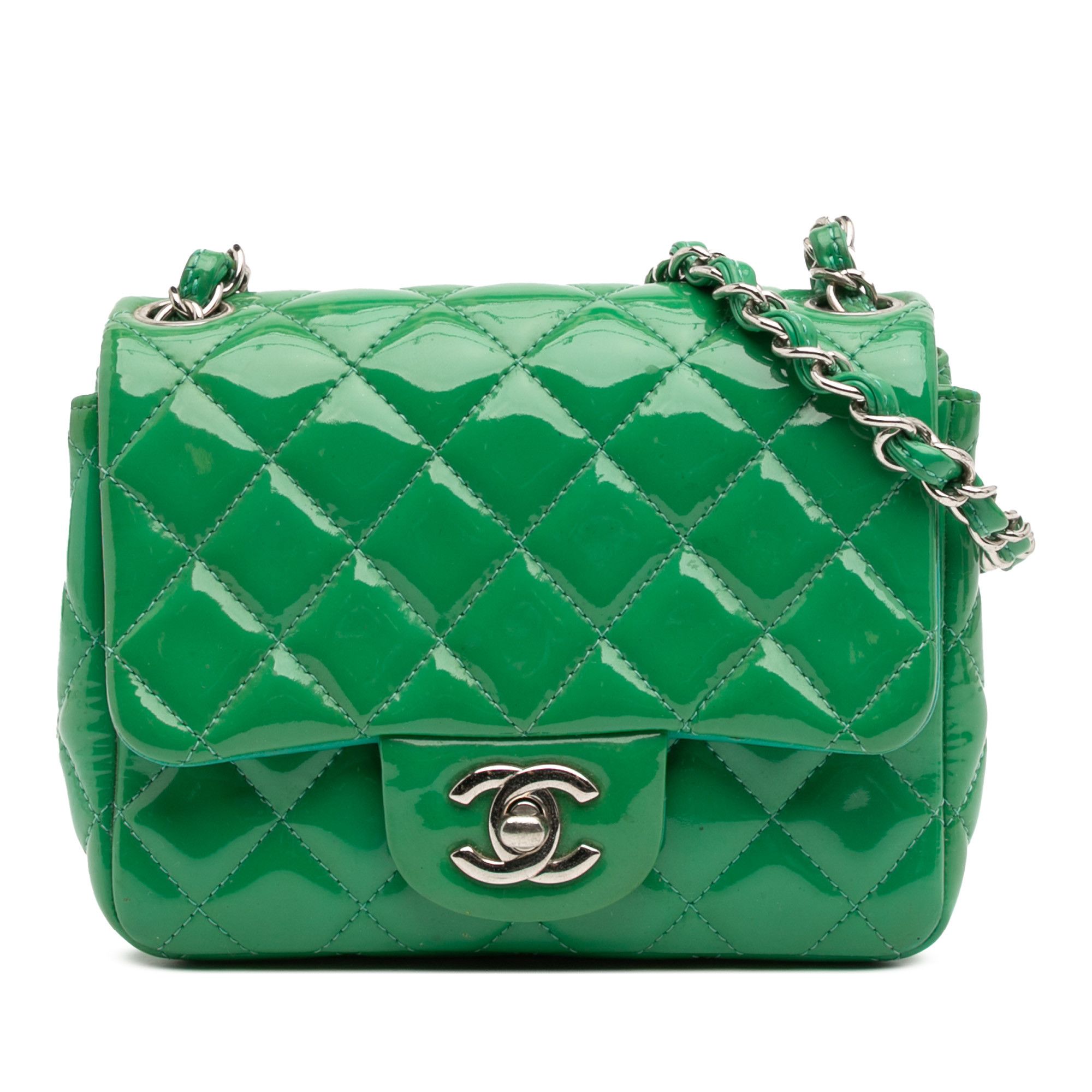 Chanel Chanel Mini Square Classic Patent Single Flap Size ONE SIZE - 1 Thumbnail