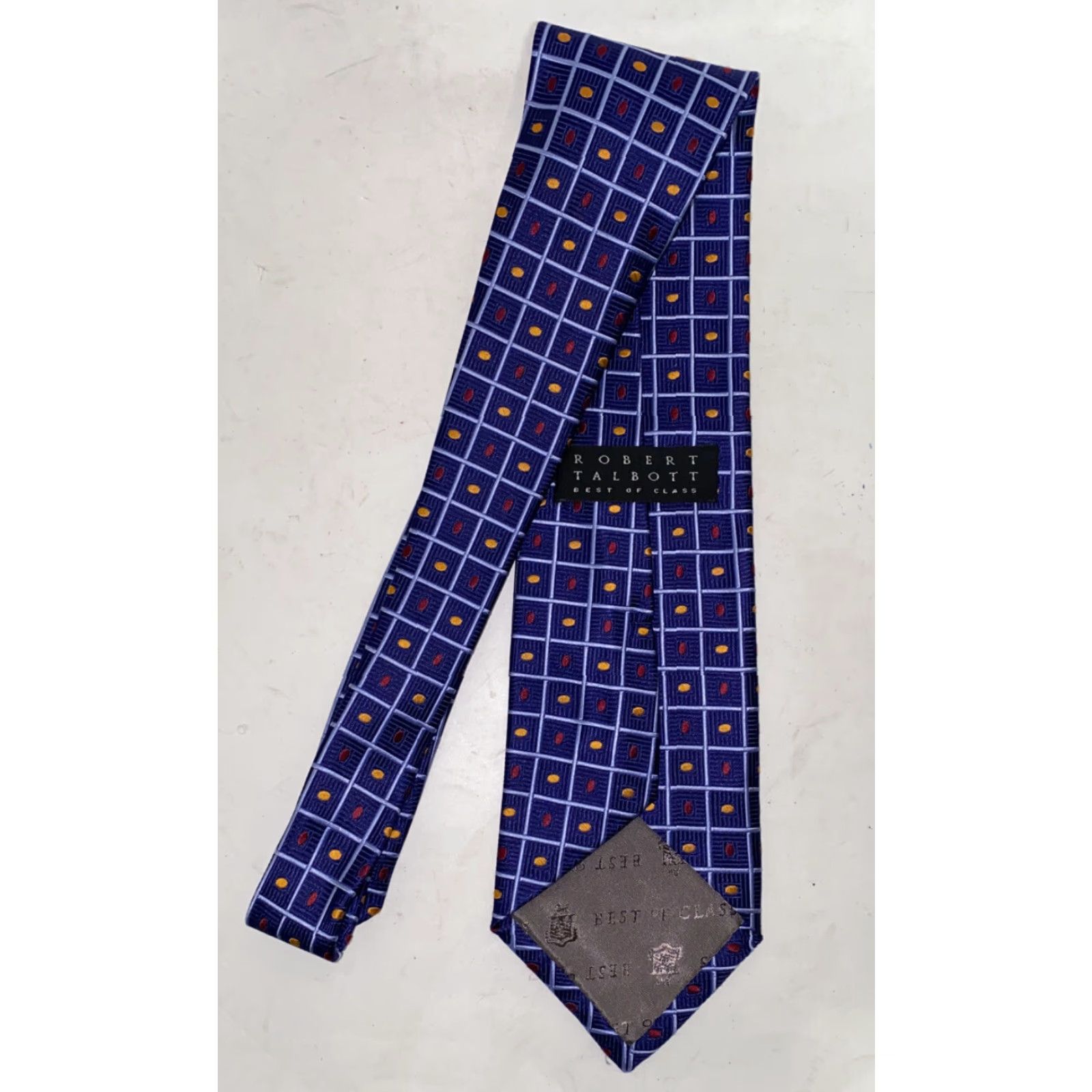 Robert Talbott Robert Talbott Tie Silk Geometric Best Of Class Blue Men Silk Tie Size ONE SIZE - 4 Thumbnail