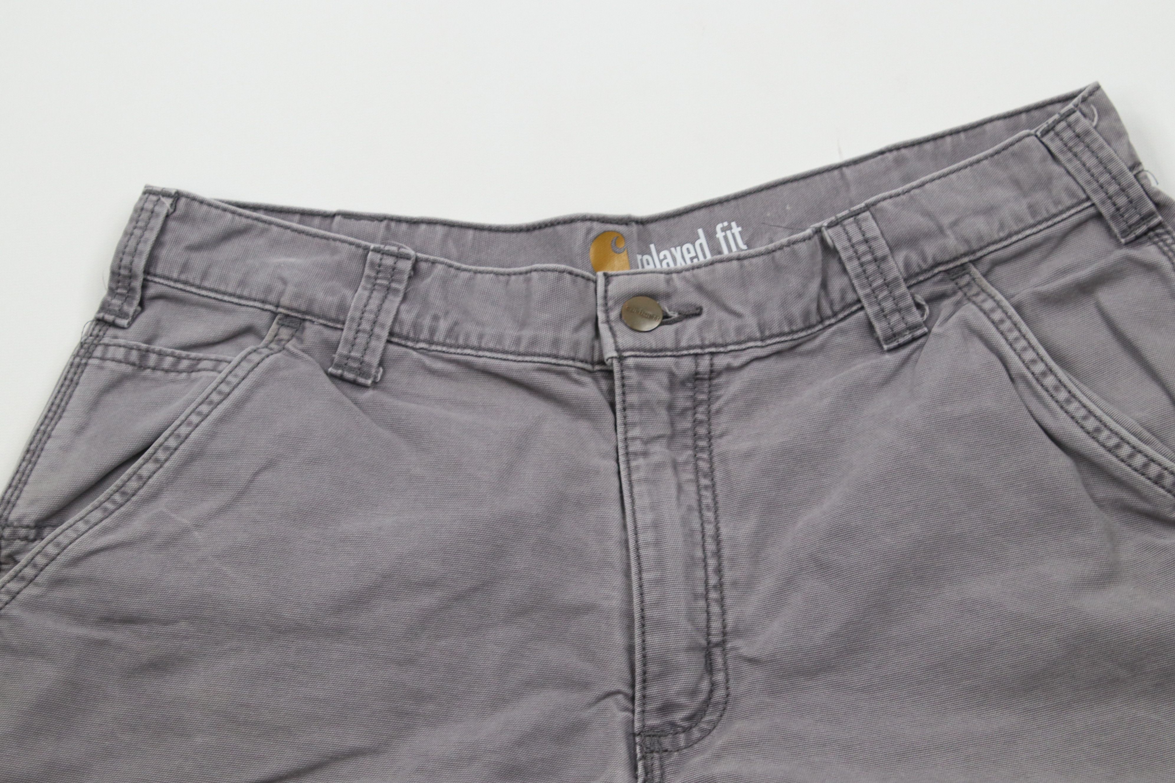 Carhartt × Vintage Vintage Carhartt Canvas Relaxed Fit Dungaree Shorts Gray Size US 34 / EU 50 - 2 Thumbnail
