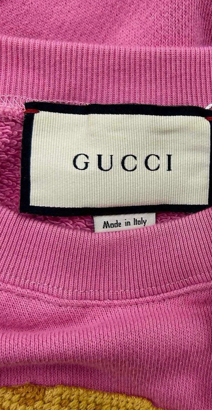 Gucci Gucci Pink bear letter logo sweatshirt Size XS / US 0-2 / IT 36-38 - 4 Thumbnail
