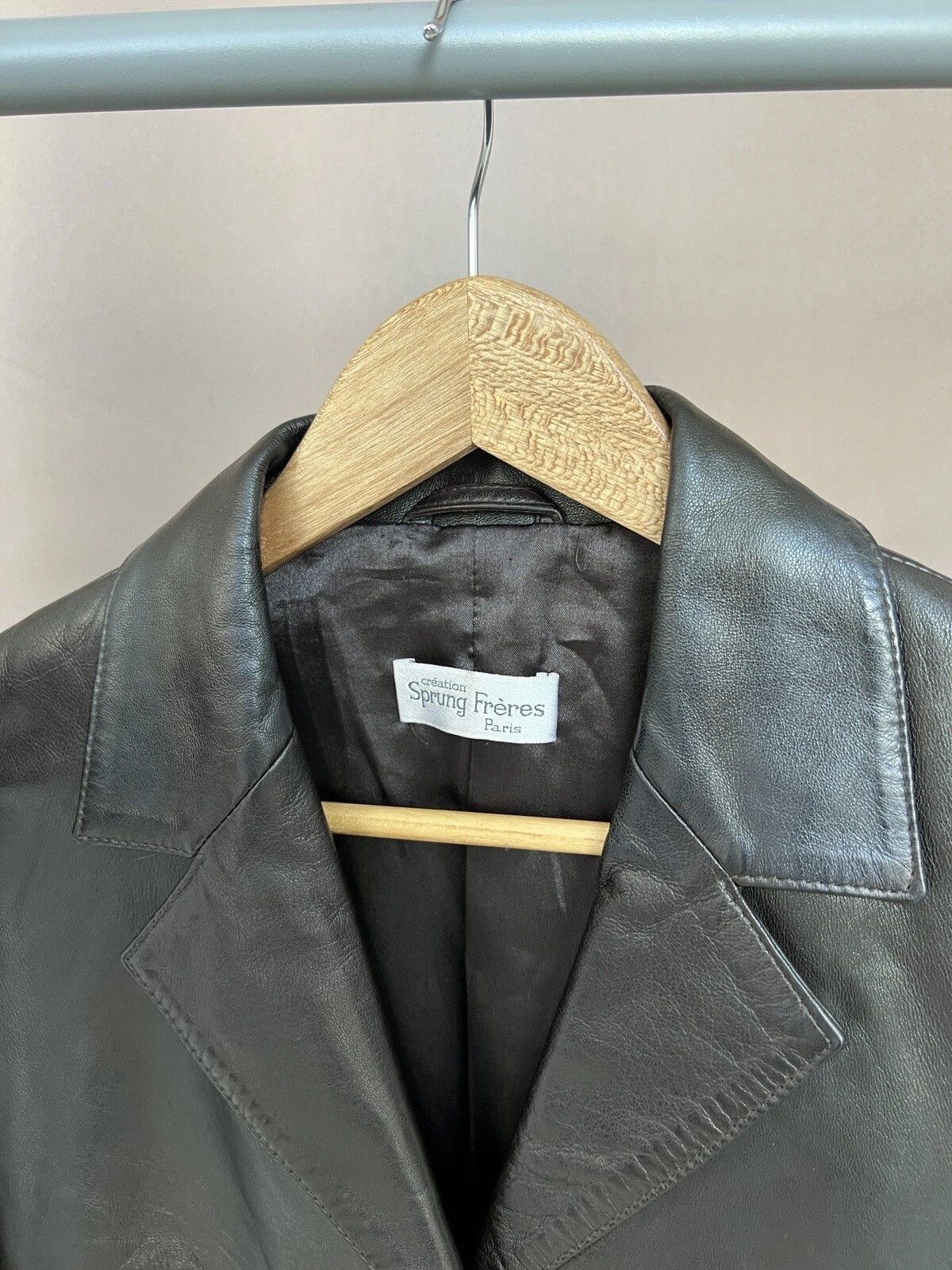 Other Sprung Freres Leather Jacket Womens Size 36 or S Paris Size S / US 4 / IT 40 - 7 Thumbnail