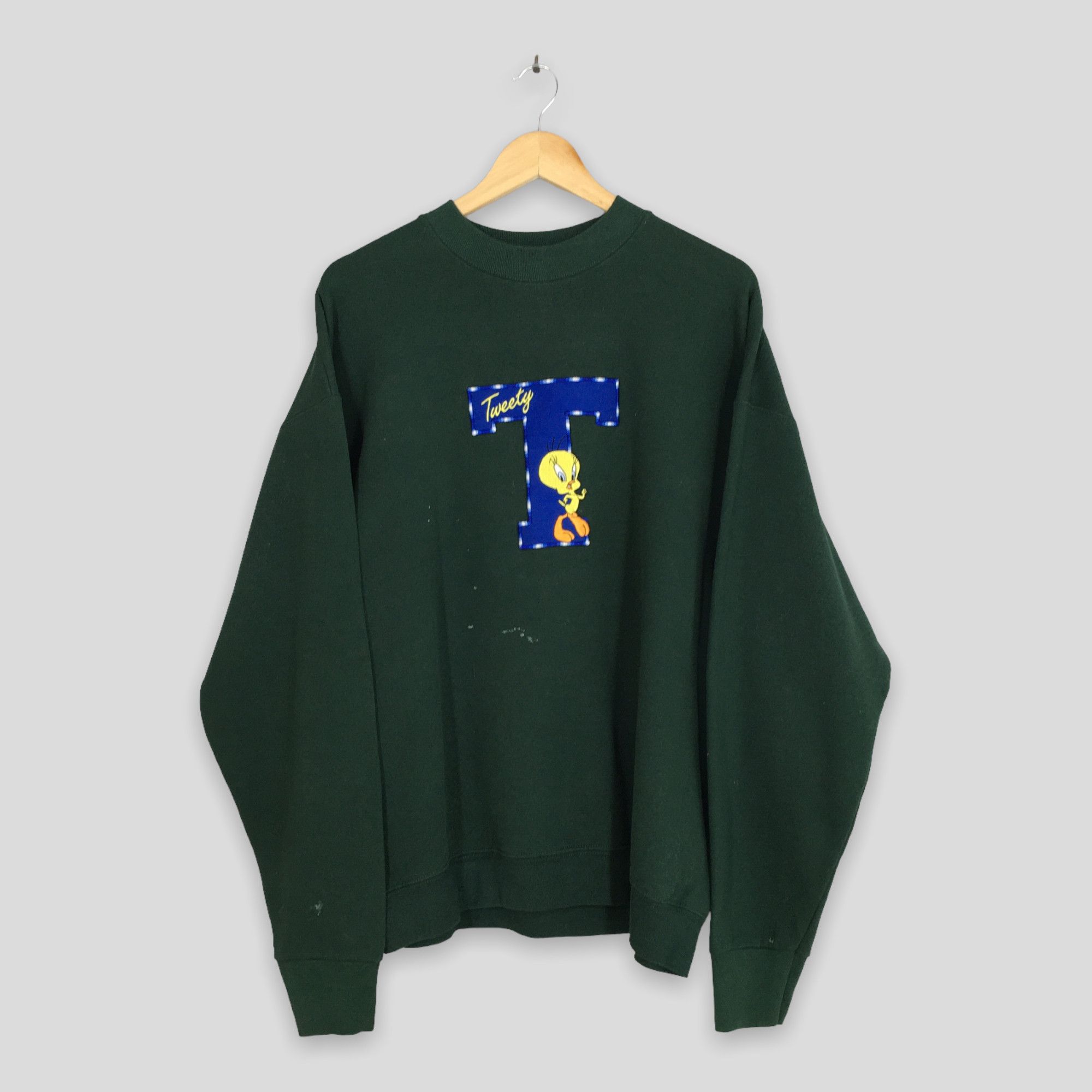 Cartoon Network × Twenty × Vintage Vintage90's Looney Tunes Tweety Bird Green Sweatshirt XLarge Size US XL / EU 56 / 4 - 1 Thumbnail