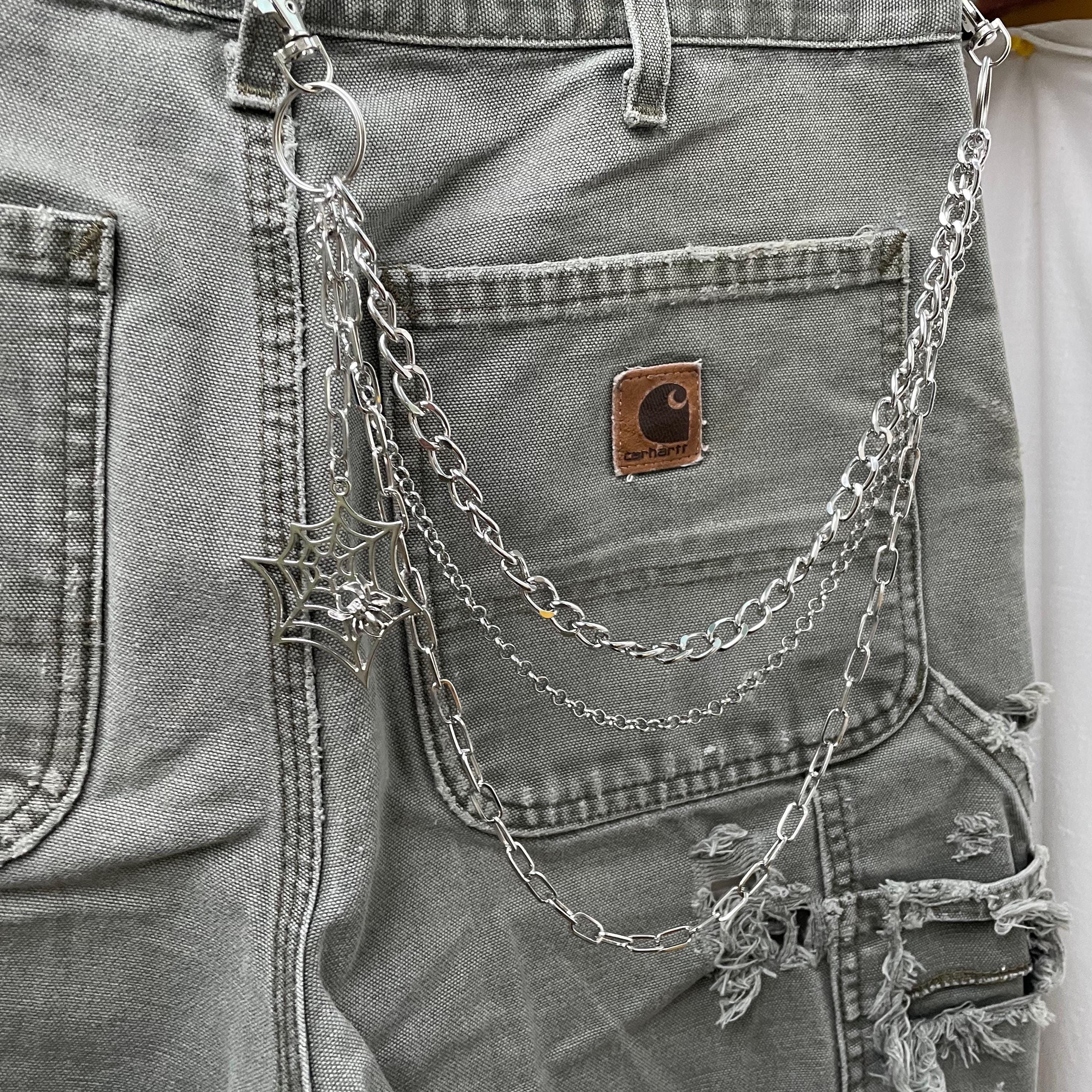 Other Spider Web Y2K Grunge Punk Goth Wallet chain rare alt pants Size ONE SIZE - 1 Thumbnail