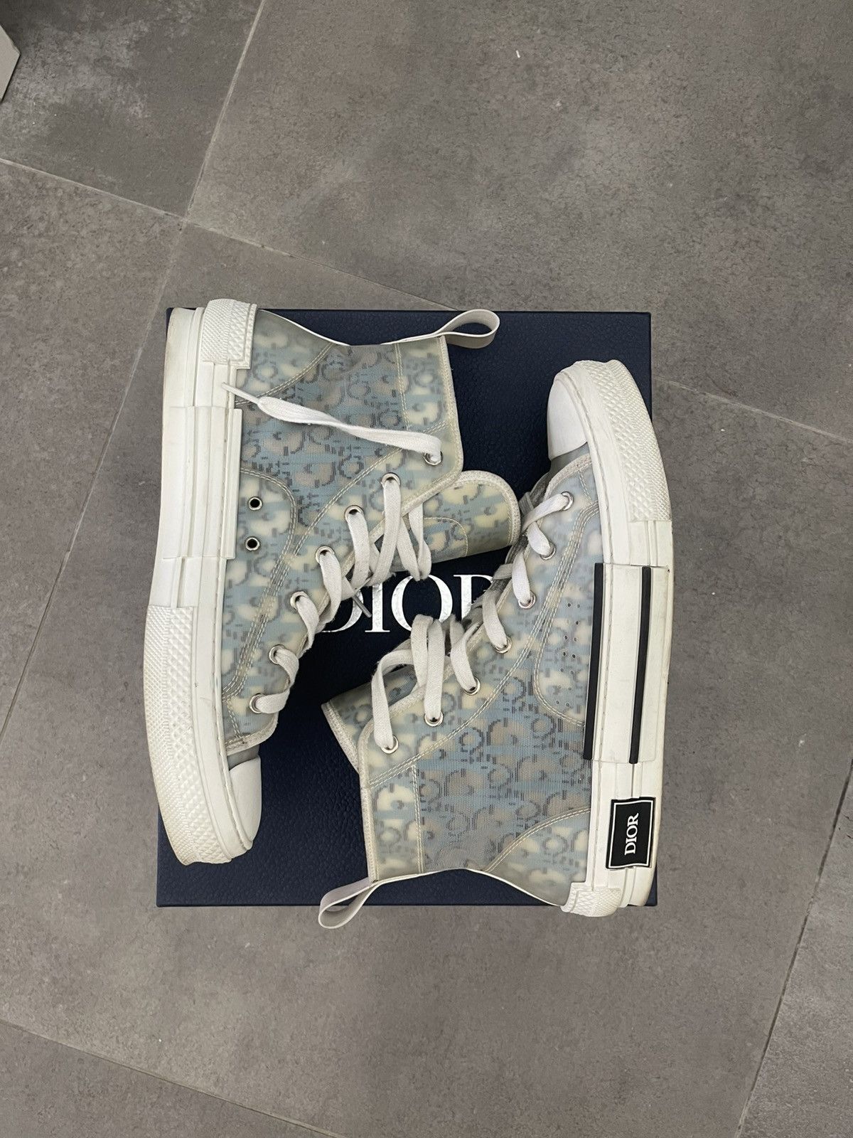 Dior Dior B23 High-Top Oblique Blu Taglia 42 Authentic Size US 8 / EU 41 - 1 Thumbnail
