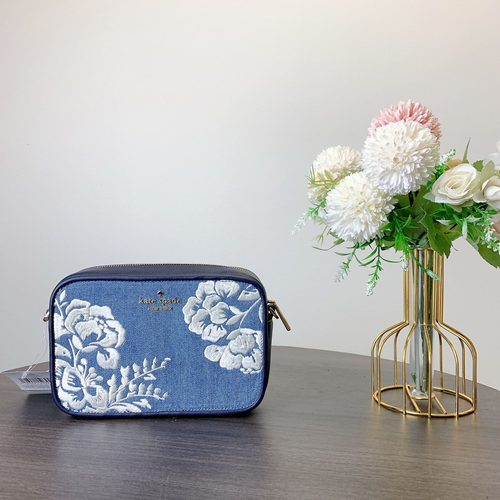 Kate Spade kate spade KH777 Madison Vase Floral Mini Camera Bag Blue Size ONE SIZE - 2 Thumbnail