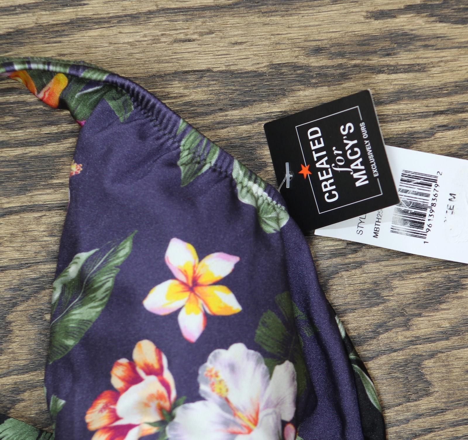 Bar III Nwt Bar Iii Shirred Tankini Top Mbth25439 Multi Black M Size ONE SIZE - 3 Thumbnail