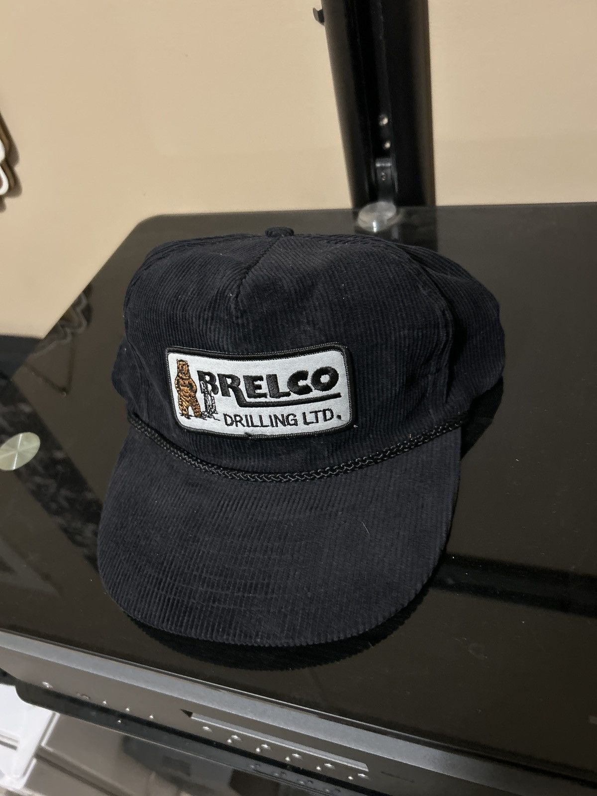 Vintage Vintage black corduroy trucker hat Size ONE SIZE - 1 Thumbnail