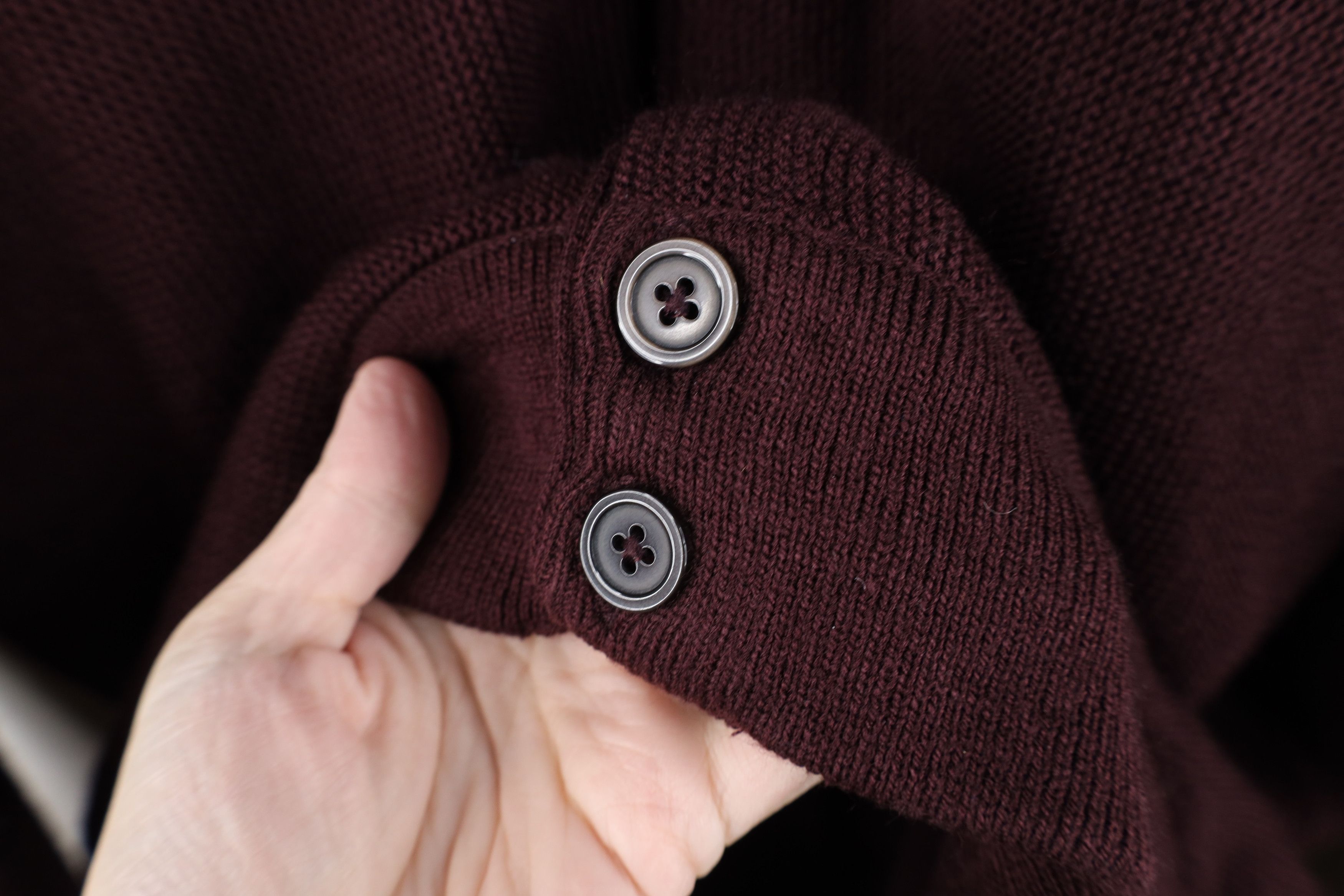 Vintage Vintage 90s Streetwear Blank Knit Cardigan Sweater Purple Size US M / EU 48-50 / 2 - 4 Thumbnail