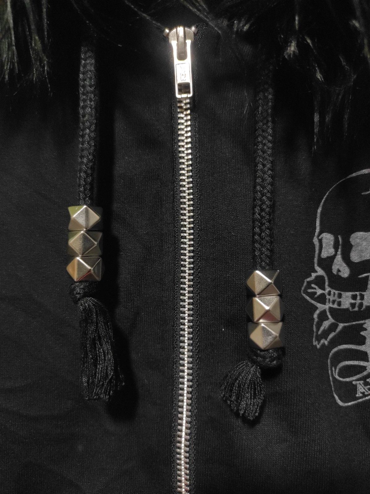 Japanese Brand Glad News Skull Studed zipper fur hoodie LGB style Size US S / EU 44-46 / 1 - 5 Thumbnail