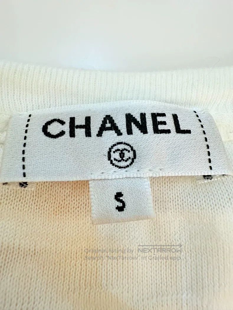 Chanel Chanel Full logo hollow short sleeves Size S / US 4 / IT 40 - 7 Thumbnail